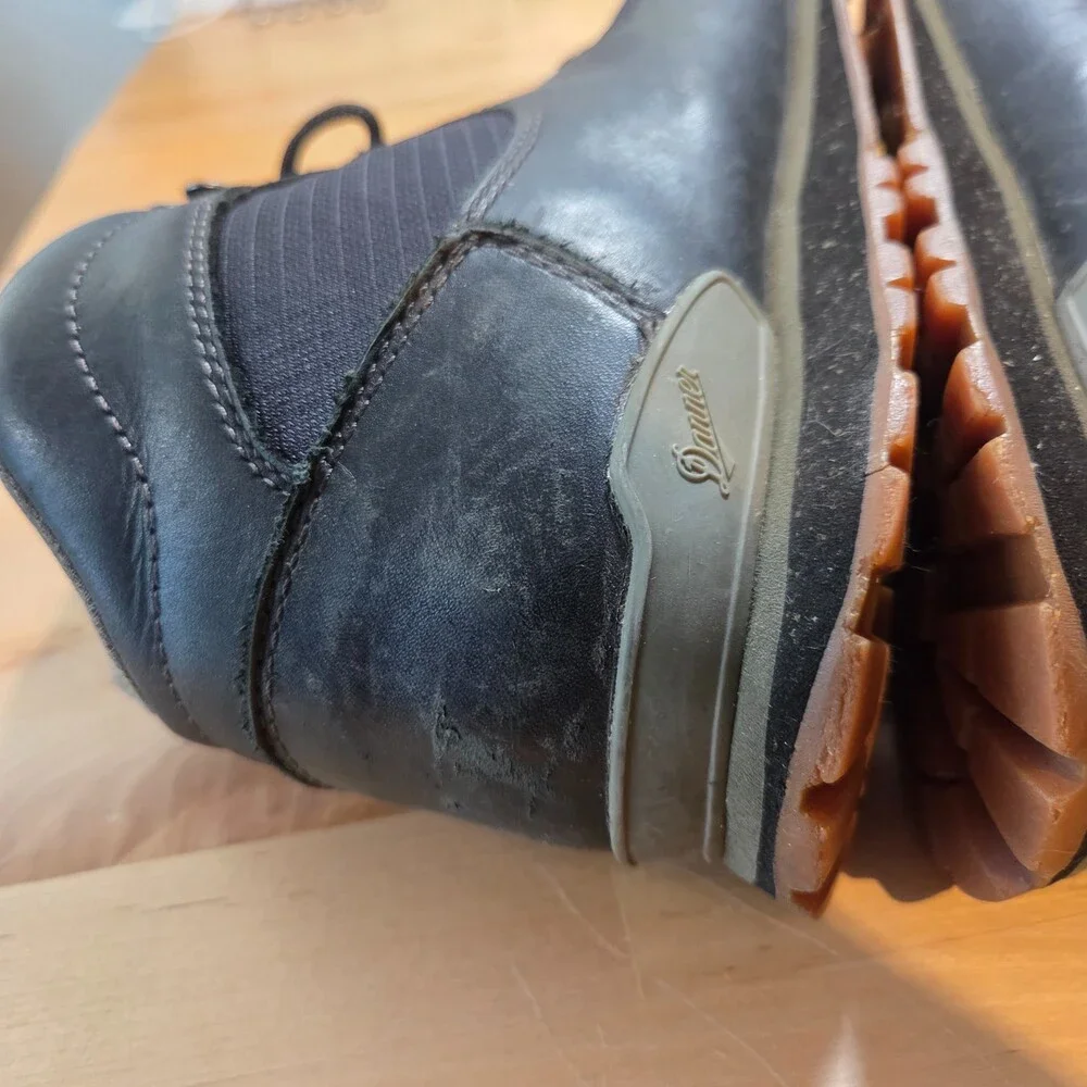 Danner Jag Midnight Black Boots Men's 9D Leather Hiking Waterproof DWR Used